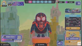 Fall Guys Spiderman Miles Morales Skin Gameplay [upl. by Werna982]