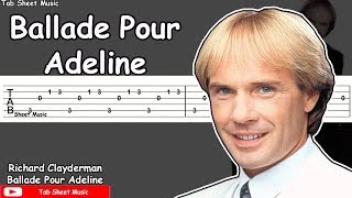 Ballade Pour Adeline  Richard Clayderman Guitar Tutorial [upl. by Iahs]