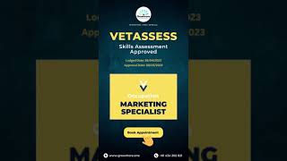 VETASSESS Skills Assessment Approved for Marketing Specialist 😍🎉skillsassessment marketing [upl. by Anehsak]