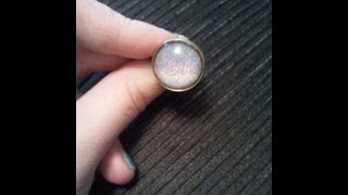 DIY Nagellack Cabochon Ring HOLOGRAPHIC Style 0 [upl. by February]