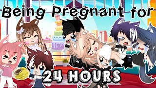 BEING PREGNANT FOR 24 HOURS  24 Hours Challenge  Gacha Club  GLMM  Audrey Cookie [upl. by Kwei549]