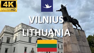 🇱🇹 Vilnius Lithuania  Pilies Street Katedros aikštė amp Palace of the Grand Dukes of Lithuania 4K [upl. by Gnov657]