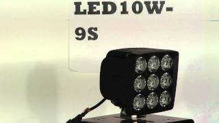 LED10W9S  90 Watt LED Light  7200 lumens  Permanent Mount  2400 X 140 Spot Beam [upl. by Ansel]