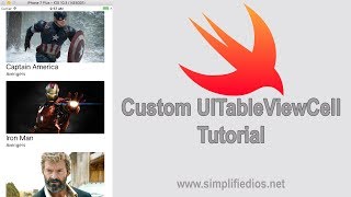 Custom UITableViewCell Tutorial  TableView Cell with Image and Text using Swift [upl. by Nessy]