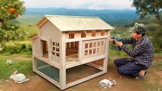 Tips to build cheap rabbit cage from discarded wood [upl. by Ainet]