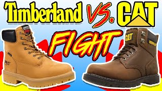 Best Budget Work Boot  Timberland Pro VS CAT  CUT IN HALF [upl. by Resa]