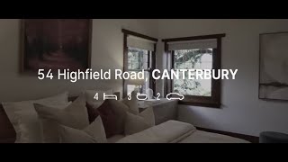 Property Video  54 Highfield Road Canterbury [upl. by Gena71]