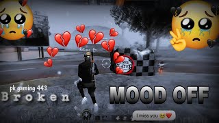 💔😭Mood off💔👫 sad life💔 💔sad shayari💔🥀 free fire sad shayari video 💔🥀 sad video💔 😭sad status😭▫️ [upl. by Occer]