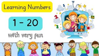 Learning Numbers  Counting 1 to 20  Number lesson for kids  Learning with Fun  educatio [upl. by Hyps]