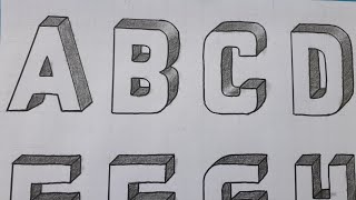 3d Drawing Letter A To Z  How To Draw Capital Alphabet Lettering A Z Easy Simple For Beginners [upl. by Ssitnerp607]