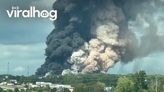 Chemical Fire At Georgia Biolab  ViralHog [upl. by Enialehs]