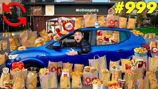 Ordino 1000 VOLTE al MC DRIVE del Mc Donalds RECORD MONDIALE [upl. by Rad]