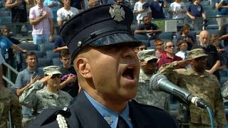 FDNY firefighter sings the national anthem [upl. by Aisa]