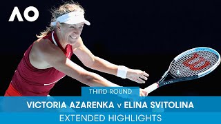 Victoria Azarenka v Elina Svitolina Extended Highlights 3R  Australian Open 2022 [upl. by Aicel798]