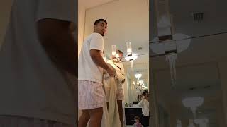 Dad covers mirrors facing each other after finding out something scary shorts [upl. by Rekyr]