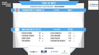 Tiddington CC Sunday XI v Watlington CC 1st XI [upl. by Tnarud]