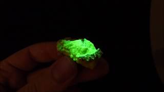 Minerales de Colección  Autunita  Autunite  Infesta Mine  Viariz  Portugal [upl. by Kliber314]