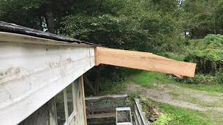 Extended Porch Roof Overhang Start  Zehr Escape Athens PA [upl. by Nide]