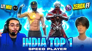 Indias Top 1 Speed Player 📈 Zerox FF Vs Lit M10 💥 Finally New Legend Join NG ✅️Free Fire India🇮🇳 [upl. by Ydollem717]