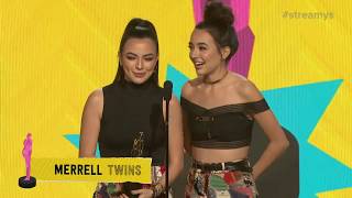 Merrell Twins Win Lifestyle  Streamys 2018 [upl. by Notsua]