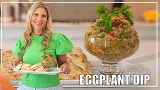 The BEST Roasted Eggplant dip  Melitzanosalata Recipe 🍆🍆🍆 [upl. by Jc]