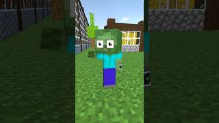 Minecraft on Ping 1000 Baby zombie minecraft shorts [upl. by Randolph735]