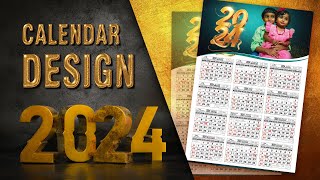 2024 Calendar Design with PSD  2024 കലണ്ടര്‍ ഡിസൈന്‍  Designers Tips [upl. by Ellynad329]