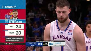 Hunter Dickinson vs Kentucky HUGE DoubleDouble 27pts 21reb Full Coverage [upl. by Kiley]