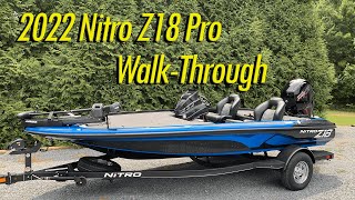 New Bass Boat 2022 Nitro Z18 Pro WalkThrough [upl. by Dyna]