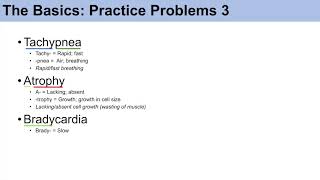 Medical Terminology  The Basics  Lesson 1  Practice and Example Problems [upl. by Ahsinyar]