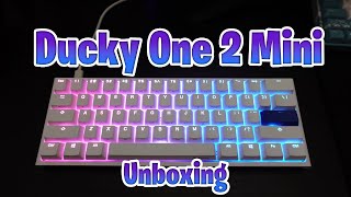 Ducky One 2 Mini  Pure White Unboxing w Sound Test Cherry MX Silent Red [upl. by Eintruok]