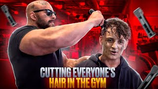 RUSSIAN GANGSTER SHAVES BROCCOLI HAIRCUTS AT THE GYM [upl. by Eladnek]