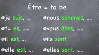 French Verb Song Etre YouTube [upl. by Dixon]