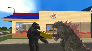 Large skinny lizard x ing ong The new Burger King Godzillaxkong ytp [upl. by Aenet]