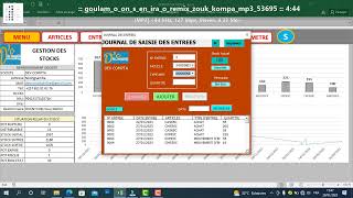 GESTION DES STOCKS AVEC EXCEL  Fichier automatisé avec tableau de bord inclut [upl. by Stover181]