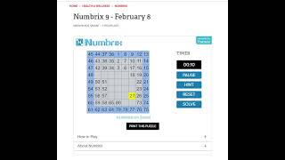 Solve Daily Numbrix 9 Puzzle 282024 ASMR [upl. by Valle]