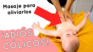 Cómo ELIMINAR GASES recién nacido 👩🏻‍🍼👶🏻 MASAJE para aliviar los cólicos [upl. by Hildy]