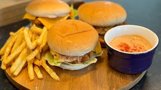 Juicy Chicken Burgers With Homemade Supercharger Sauce foodچارجر سوس کے ساتھ چکن برگر [upl. by Thurmann]