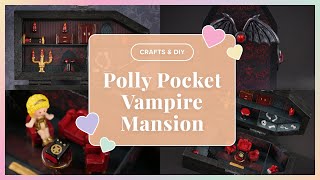 🎨CRAFTS🎨 Making A Polly Pocket Halloween Vampire Mansion [upl. by Asle]