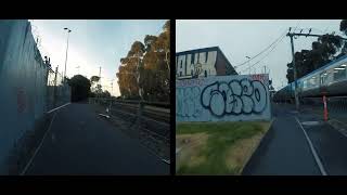 Upfield Bike Path  Coburg to docklands on bike  Side by Side in 2024 [upl. by Mckay]