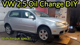 VW 25 Oil Change DIY [upl. by Aicilegna]