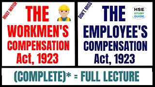 Employees Compensation Act 1923  COMPLETE Workmens Compensation Act 1923  HSE STUDY GUIDE [upl. by Wyly]