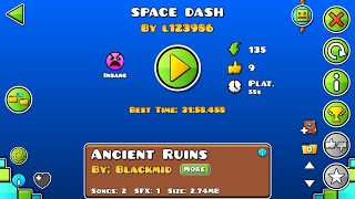 space dash by l123986 Insane Demon Platformer Level [upl. by Anaerdna]