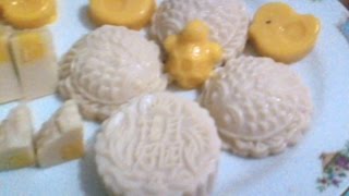 豆奶豆蓉燕菜月饼做法Soy mung bean paste jelly mooncake tutorial [upl. by Gipsy]