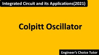 Colpitt Oscillator [upl. by Ggerg820]