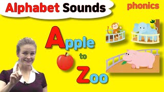 Letter Sounds  Alphabet A to Z  Pronunciation  Phonics for Kids [upl. by Nylirrehs688]