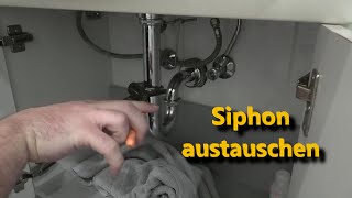 Ablauf und Siphon am Waschbecken tauschen [upl. by Ynohtnakram268]