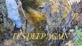 Beaver Dam Removal Unclogging a Drainage Ditch [upl. by Bordiuk]