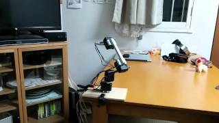 Dynamixel robot arm moving around smoothly [upl. by Hsepid]