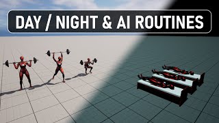 Unreal Engine 5  Day and Night Sensitive AI Routines [upl. by Whallon311]